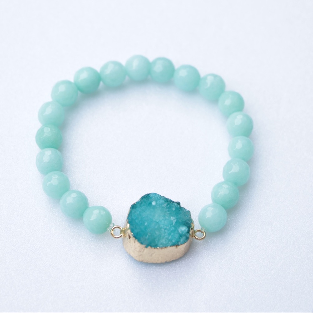 Amazonite Druzy Bracelet